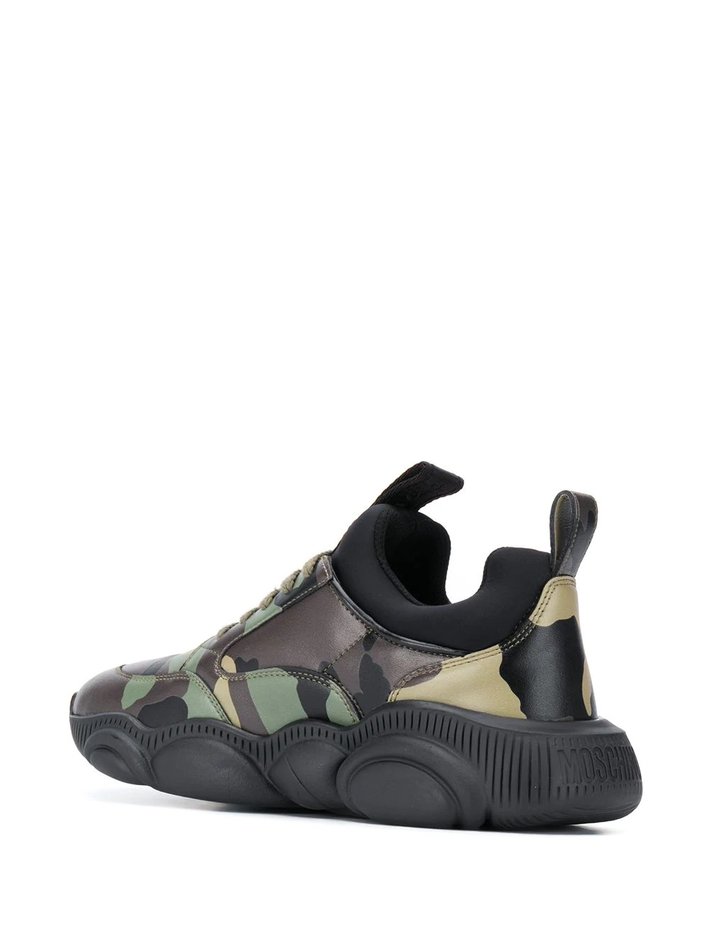 leather camouflage-print Teddy sneakers - 3