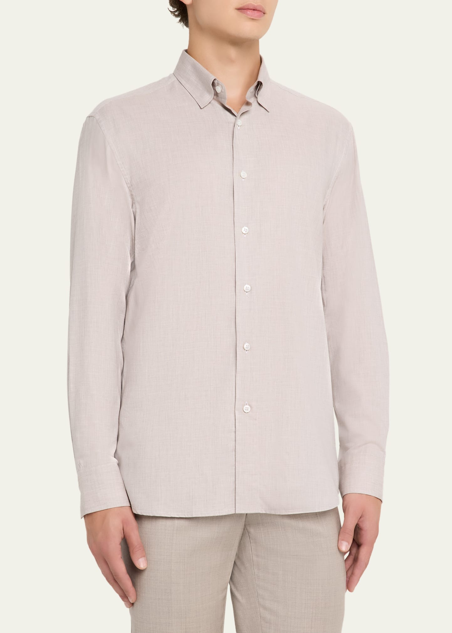 Men's Cotton Flannel Button-Down Shirt - 4