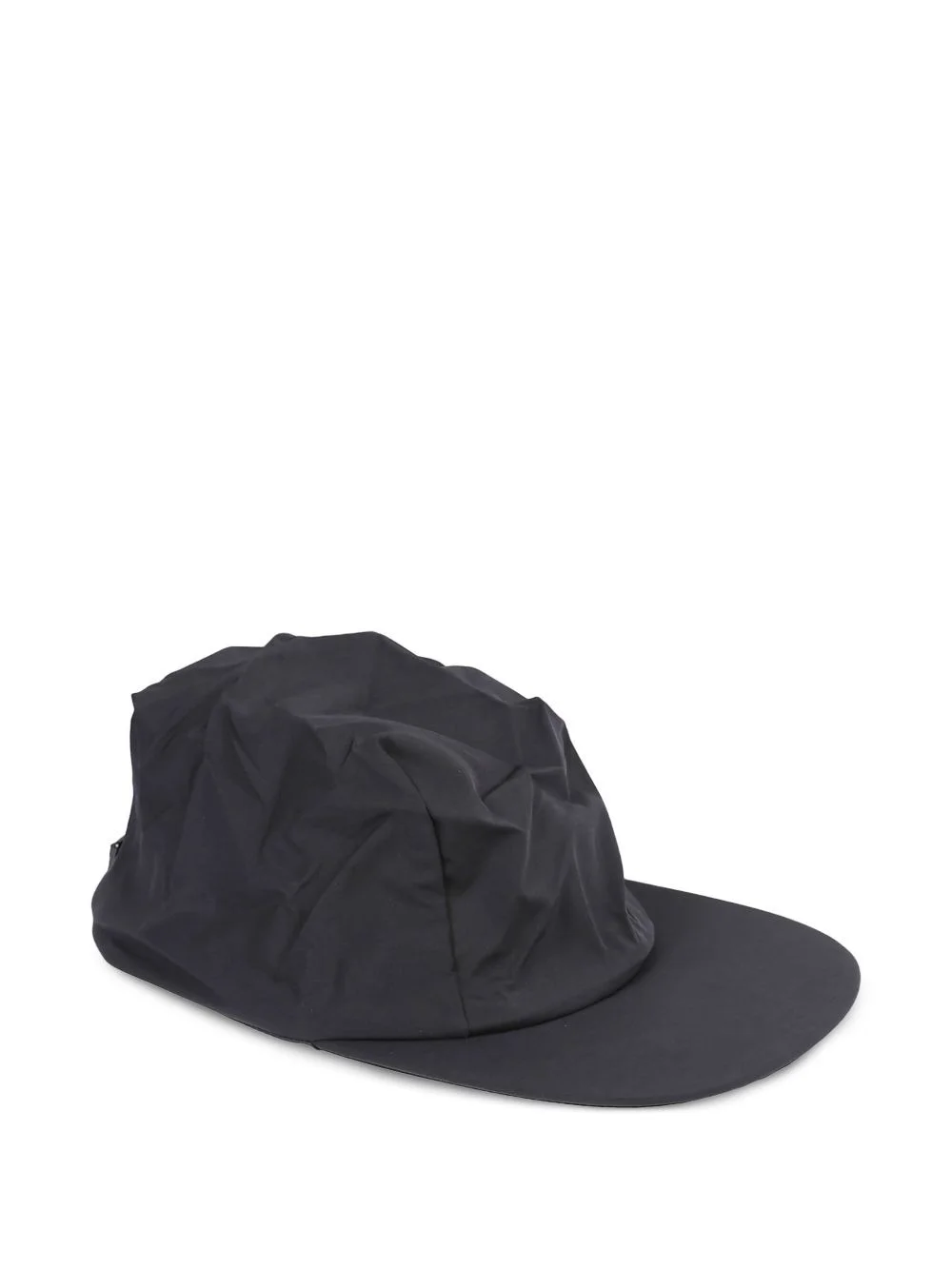 pleated curved-brim cap - 1
