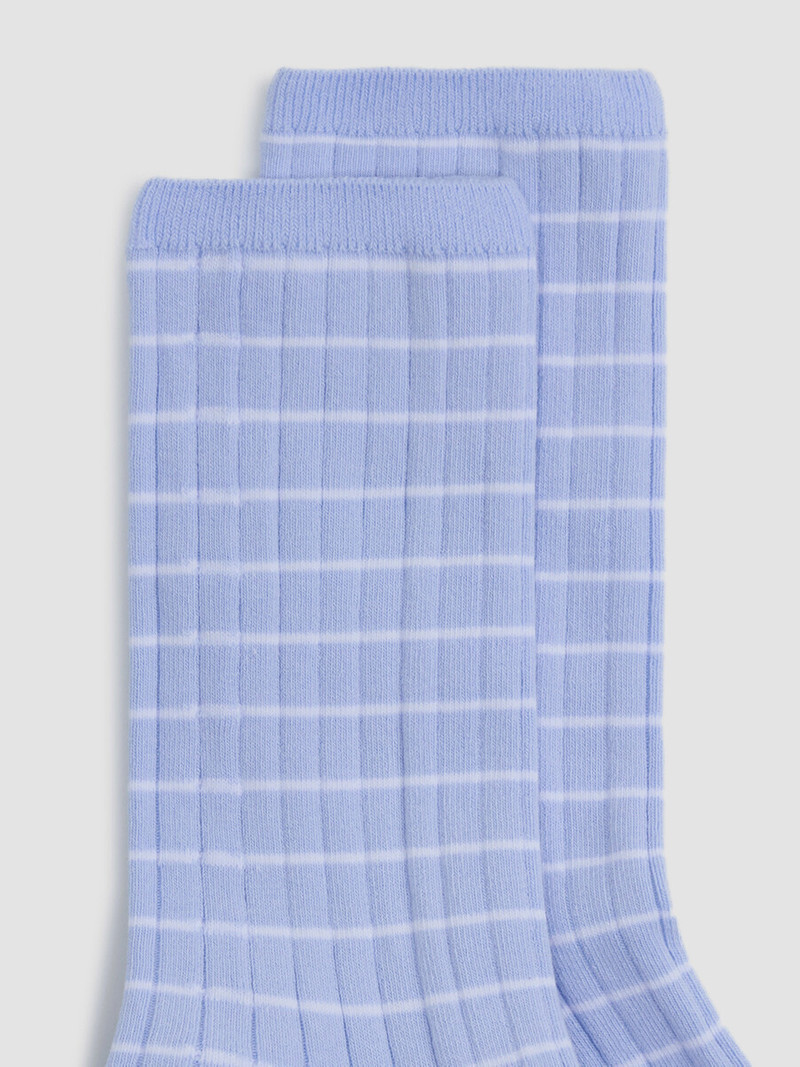 EILEEN FISHER Striped Rib Trouser Sock outlook