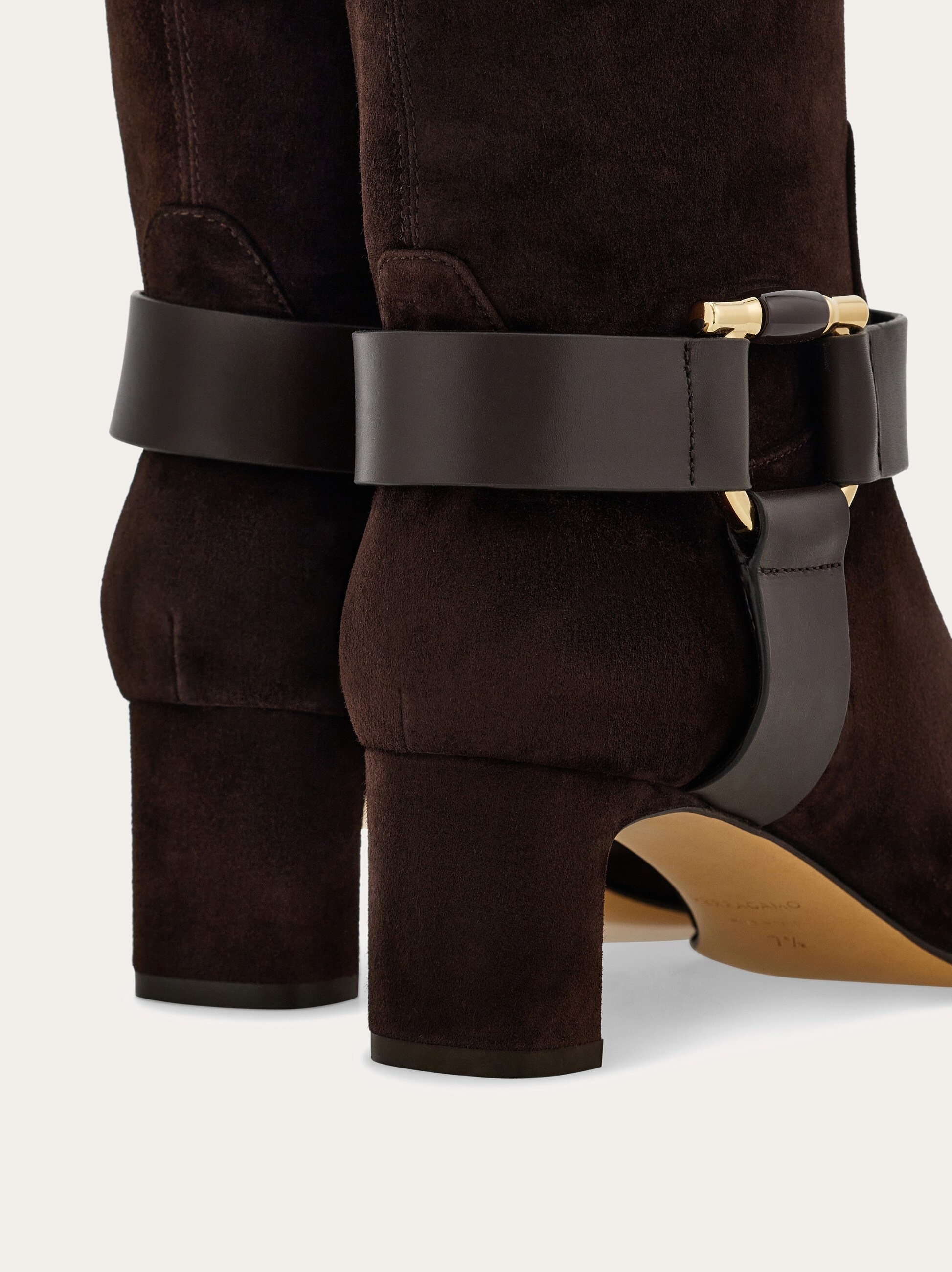 Gancini ornament knee high boot - 8