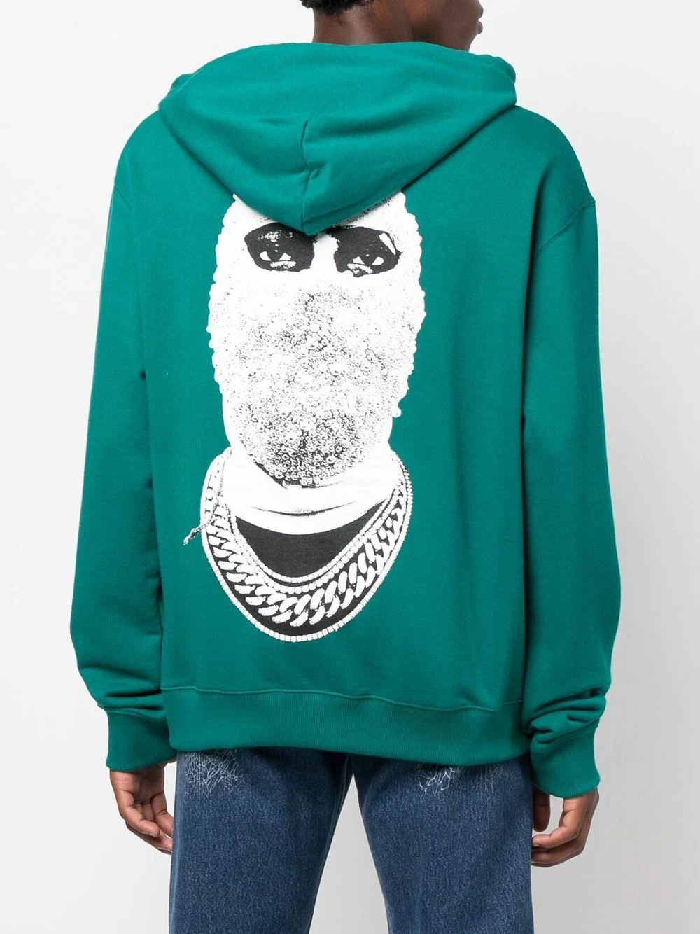 balaclava-print detail hoodie - 4