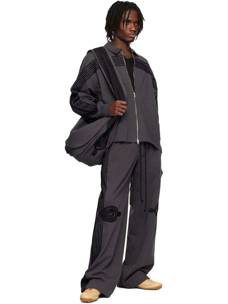 Song for the Mute Gray 'Appliqué' Track Jacket outlook