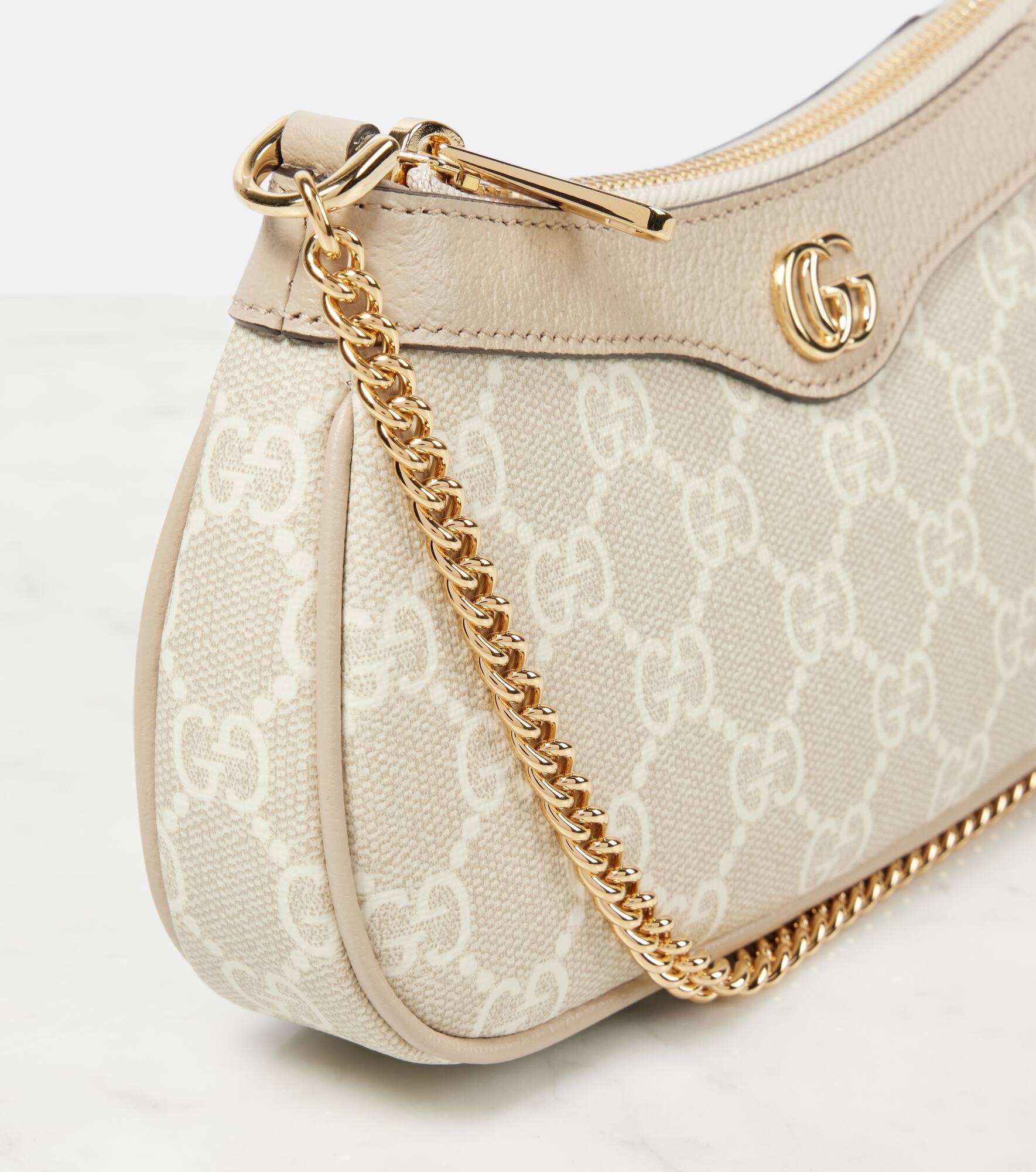 Ophidia Mini leather-trimmed shoulder bag - 6