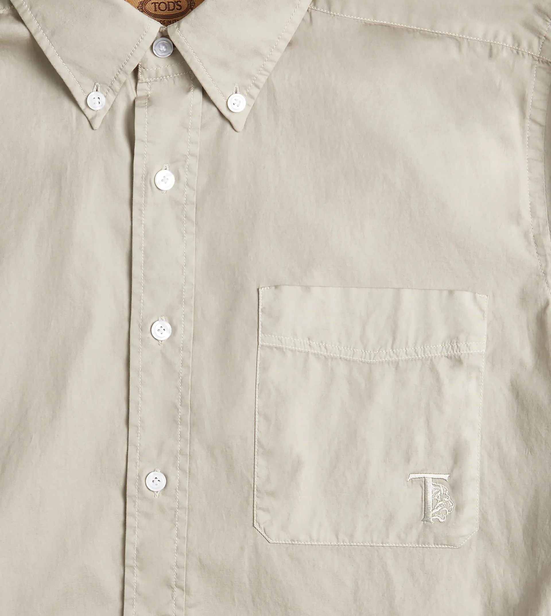 BUTTON DOWN COLLAR SHIRT - BEIGE - 6