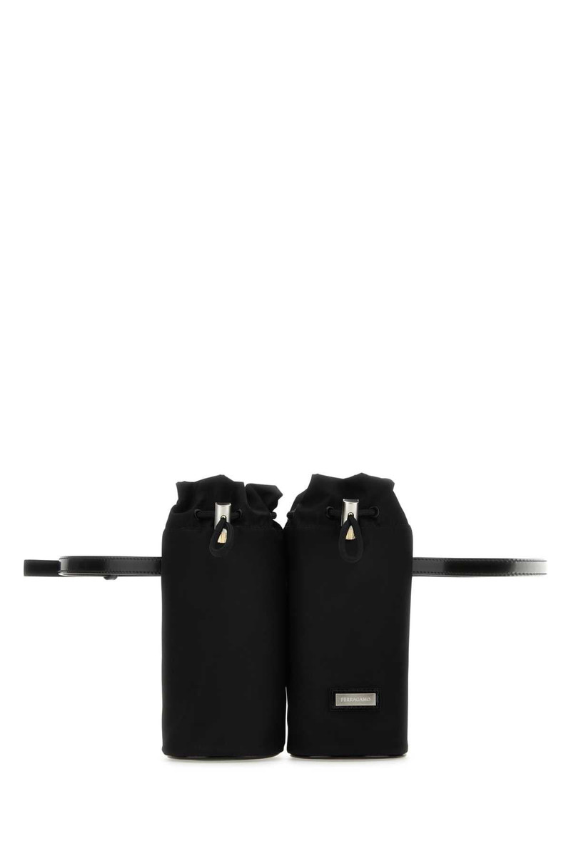 Salvatore Ferragamo Men Black Econylâ® Belt Bag - 1
