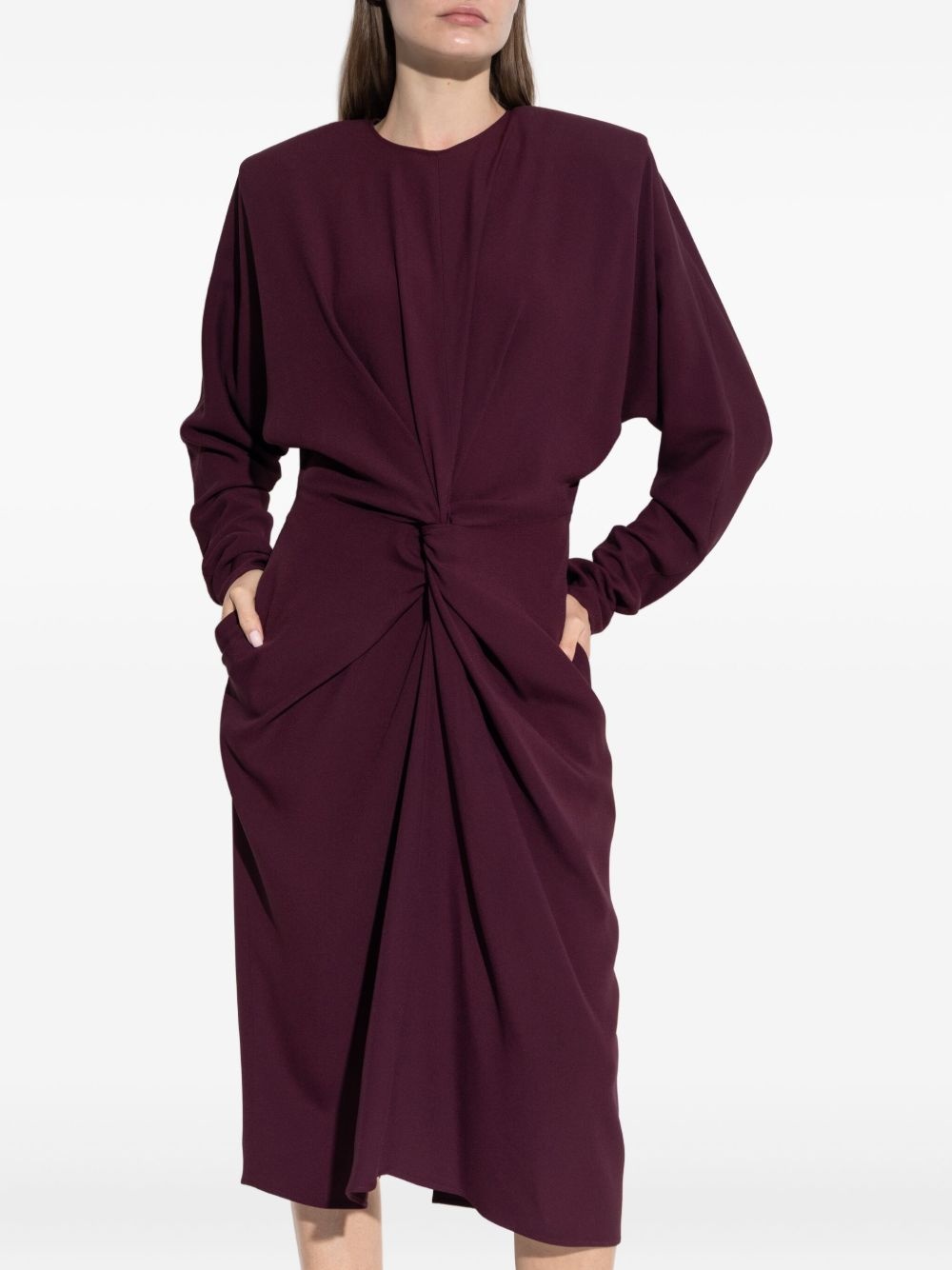 twist-detail midi dress - 3