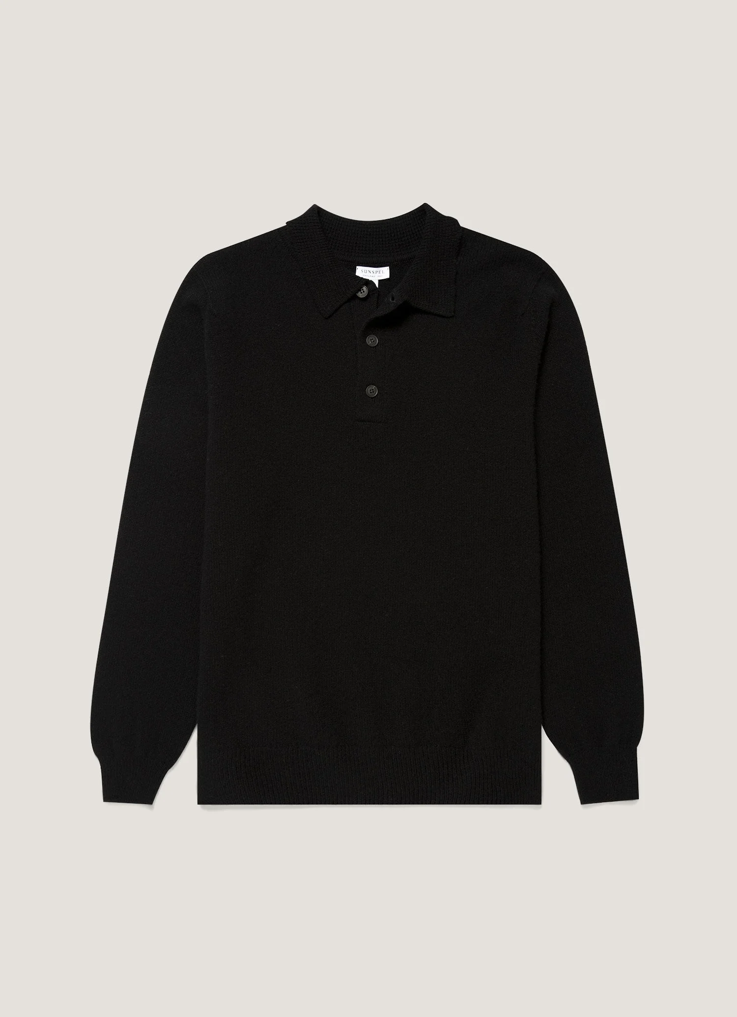 Lambswool Knitted Polo Shirt - 1