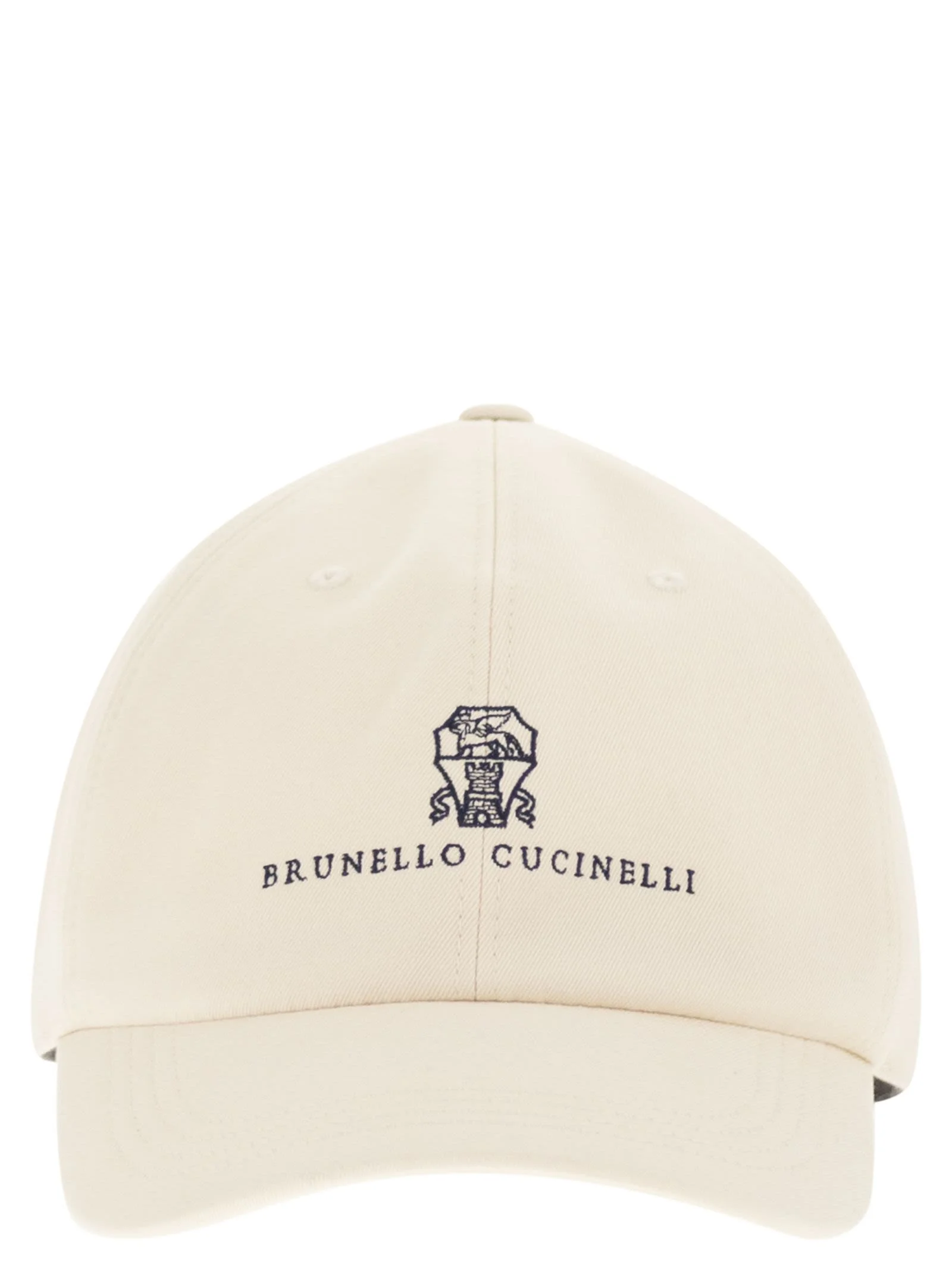 Brunello Cucinelli Men Baseball Cap In Garment-Dyed Twisted Cotton Gabardine With Embroidered Logo - 1