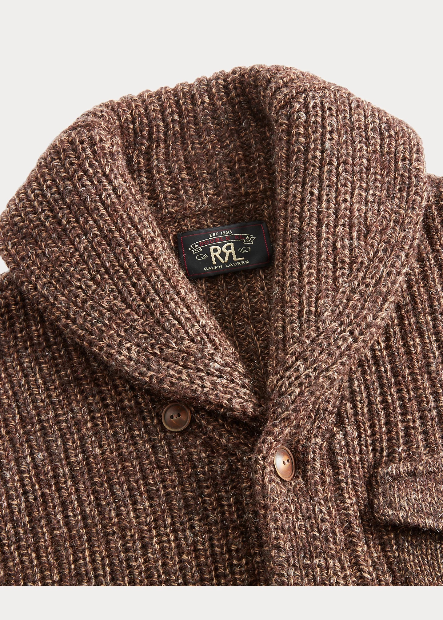 Suede-Trim Marled Shawl Cardigan - 3