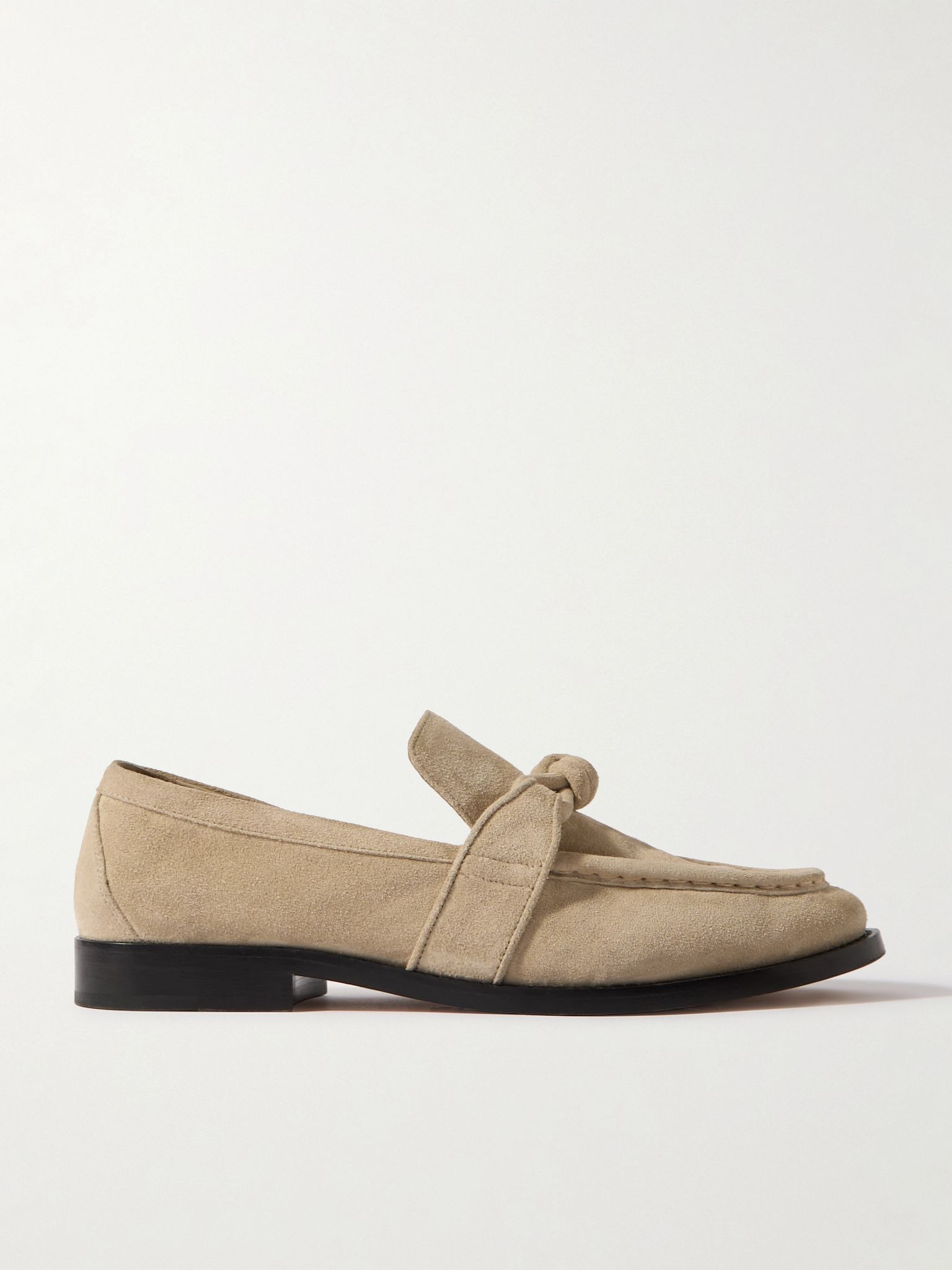Astaire embellished suede loafers Ecru - 1