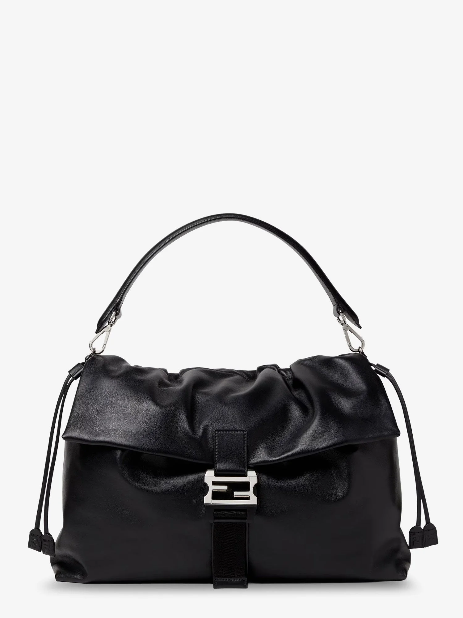 Fendi Men Fendi Flux Maxi Messenger Leather Crossbody Bag - 1