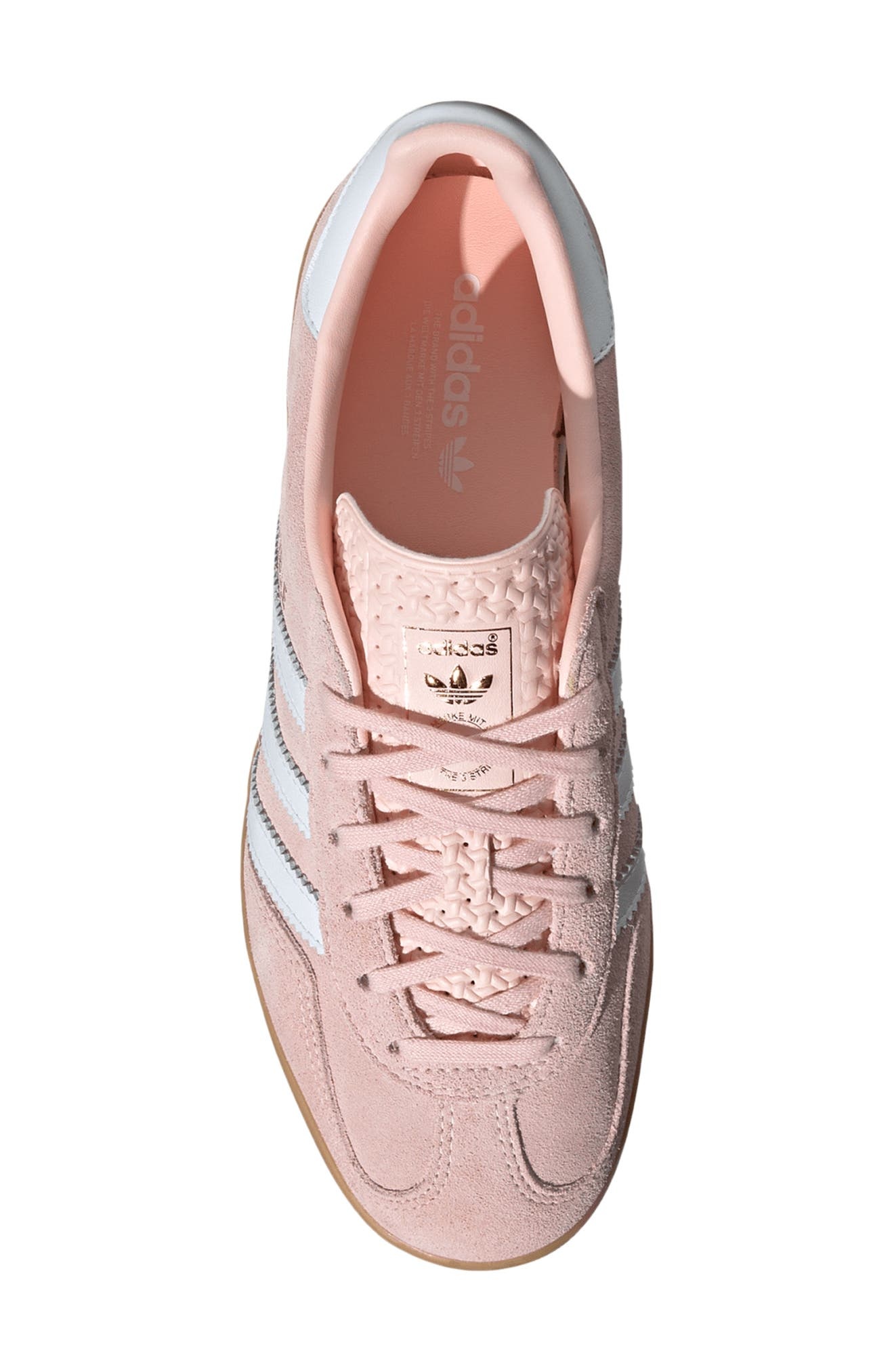 adidas Gazelle Indoor Sneaker in Sandy Pink/White/Gum at Nordstrom - 4