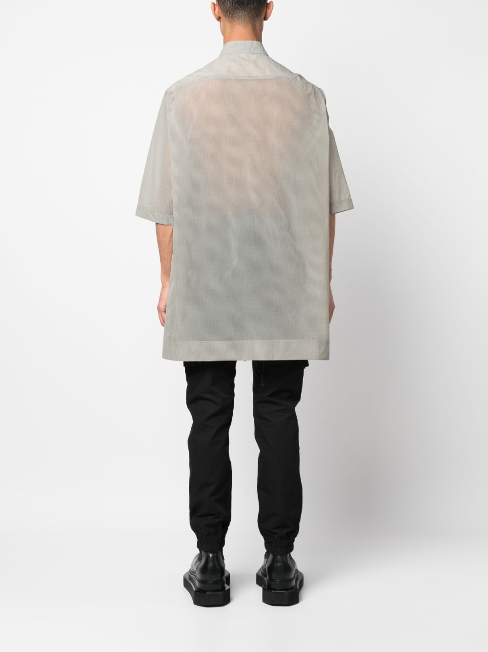 semi-sheer short-sleeve shirt - 4