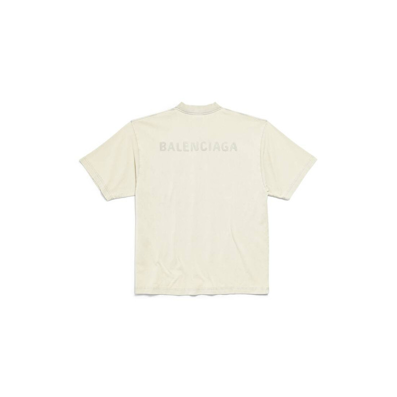 BALENCIAGA Men's New Balenciaga Back T-shirt Medium Fit in Grey outlook