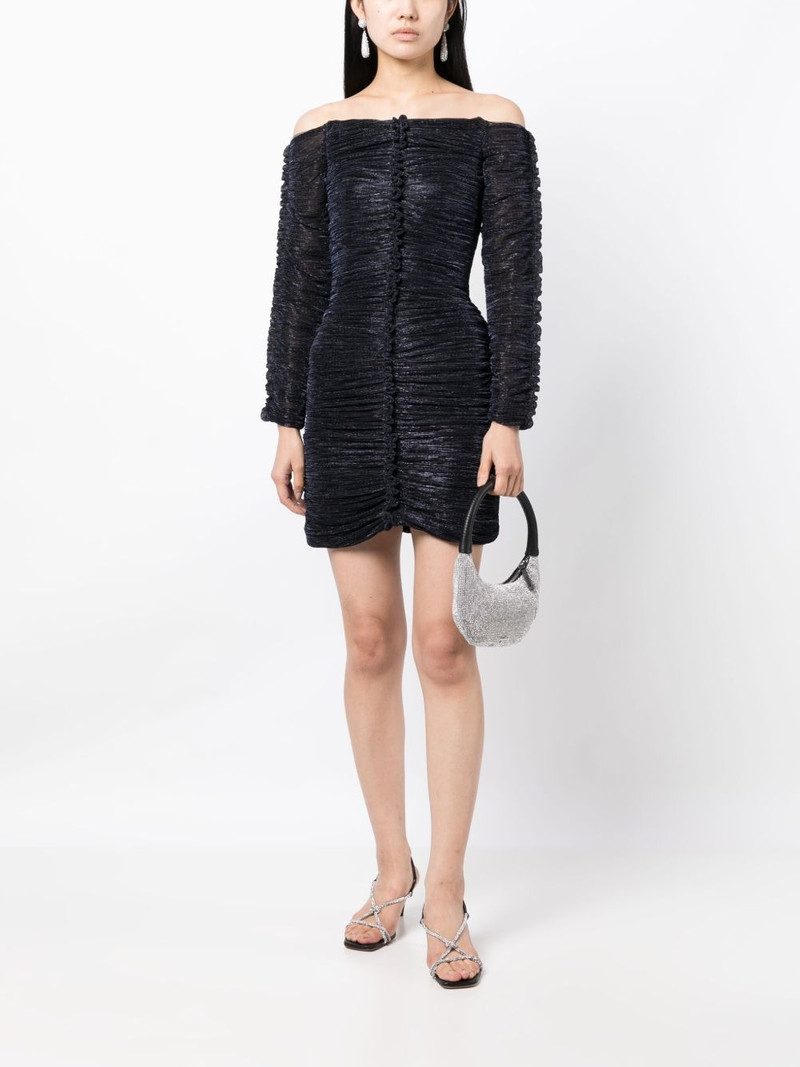 COSTARELLOS off-shoulder ruched minidress outlook