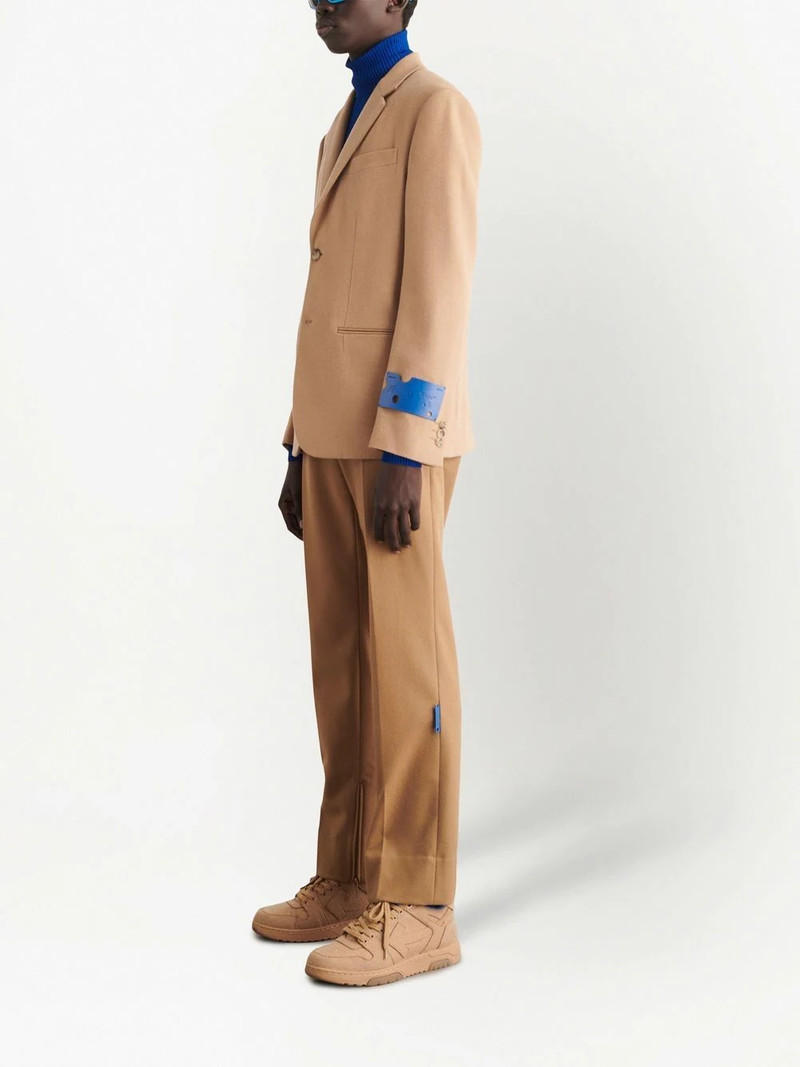embroidered-logo single-breasted blazer 3