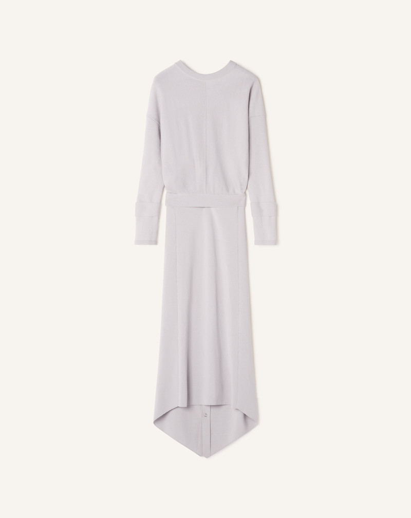 LONG SILK DRESS WITH BACK TIE 1
