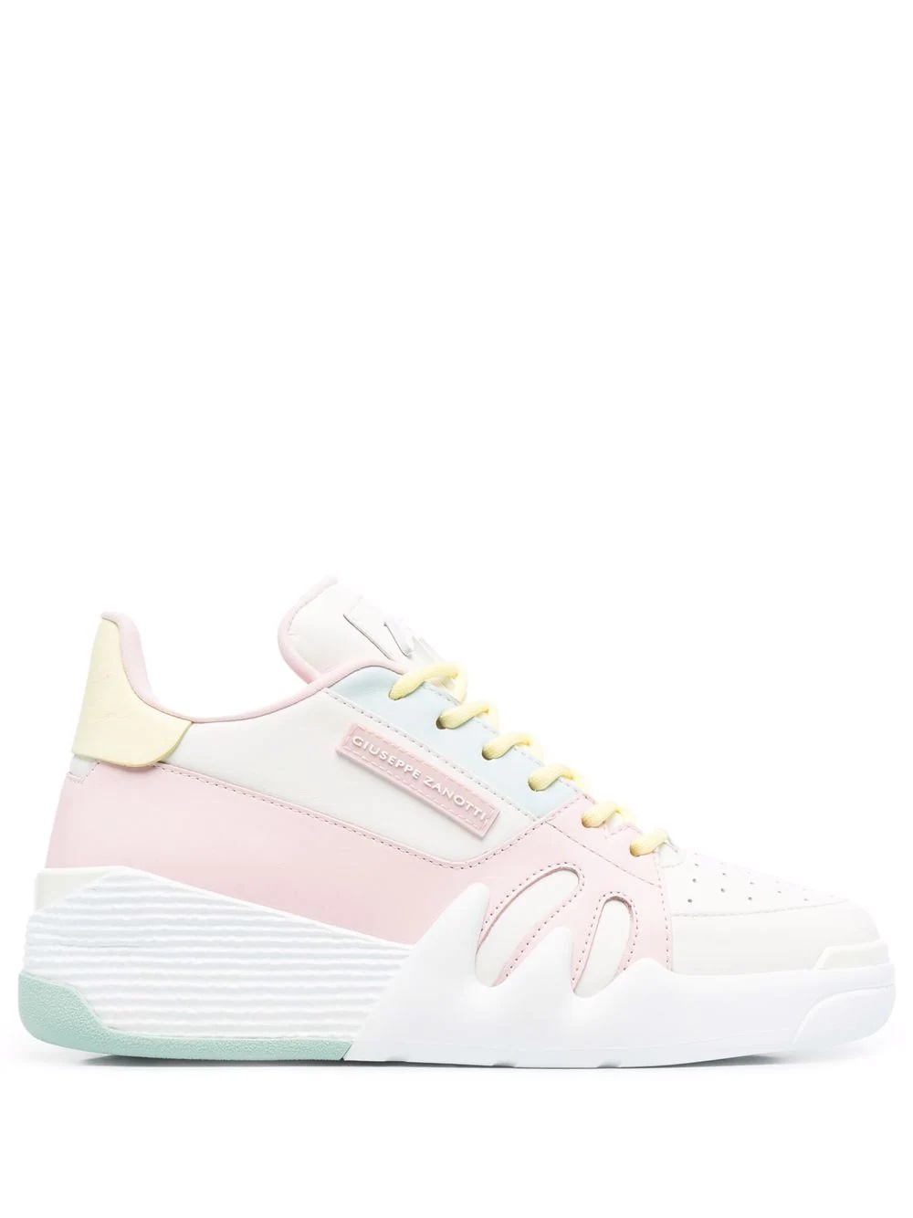 Cuir Pastel colour-block leather sneakers - 2