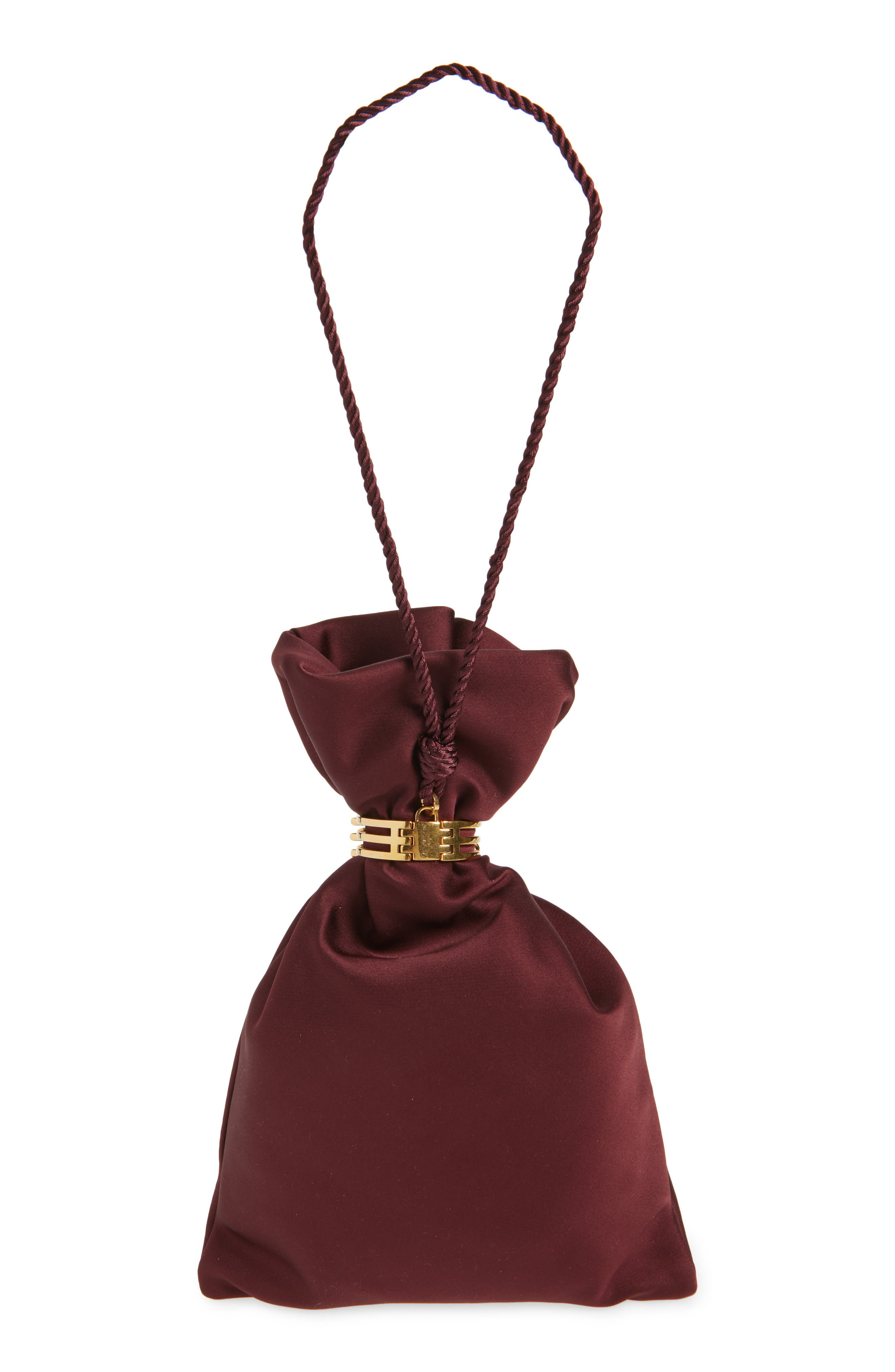 Saint Laurent Evening Satin Pouch in Griotte/Bordeaux at Nordstrom - 3