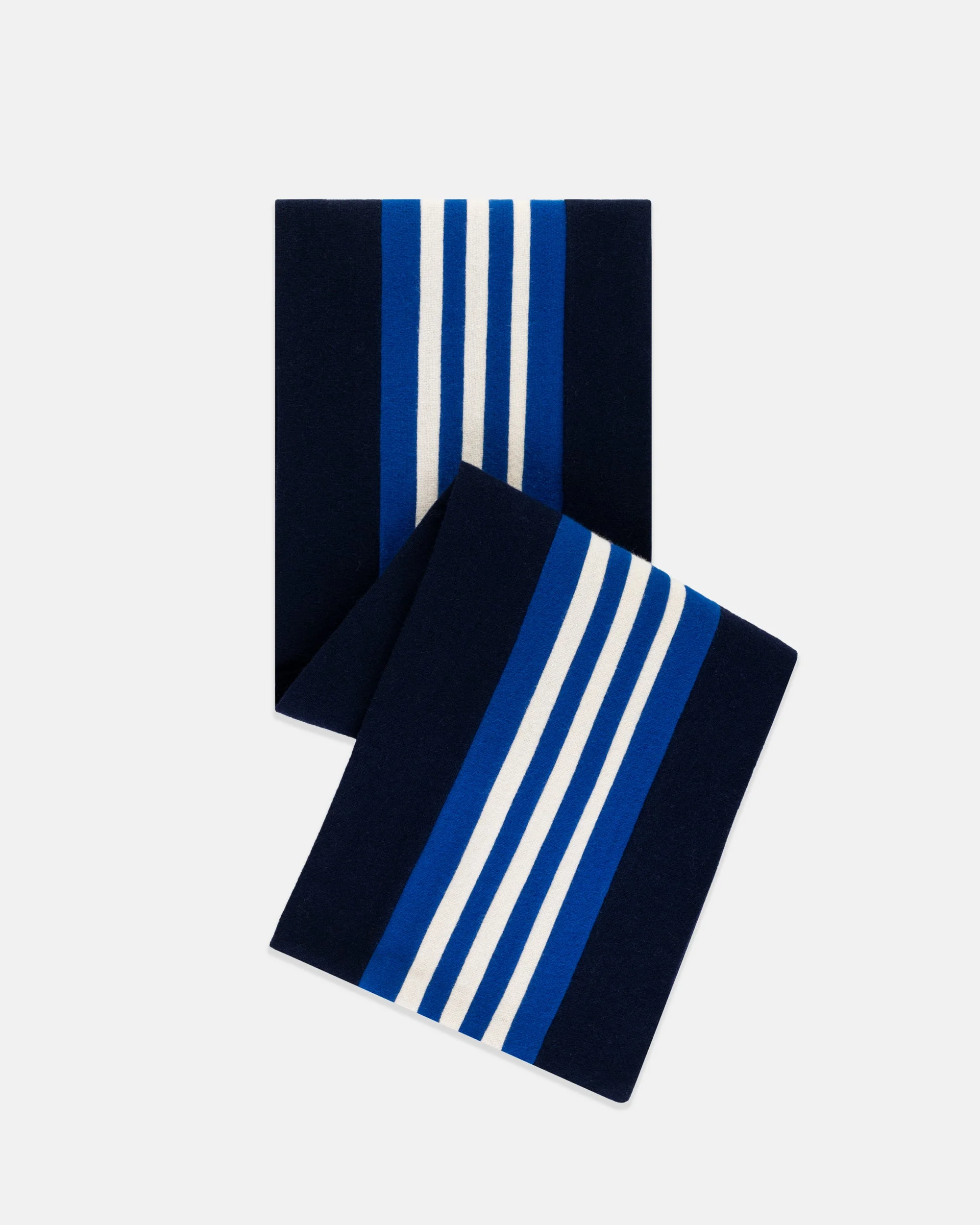 MADE-IN-ENGLAND J. PRESS NAVY & ROYAL WOOL SCHOOLBOY MUFFLER - 1