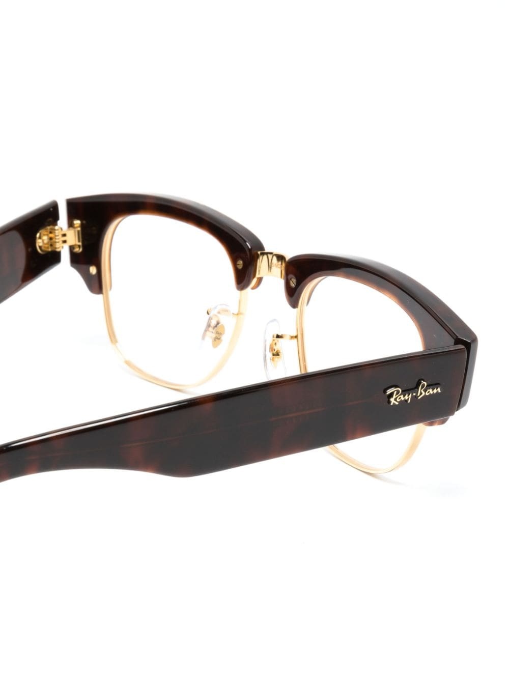 Mega Clubmaster tortoiseshell-effect glasses - 3