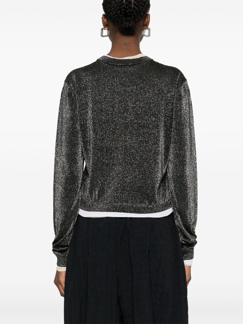 triple-layered glittered sweater - 4