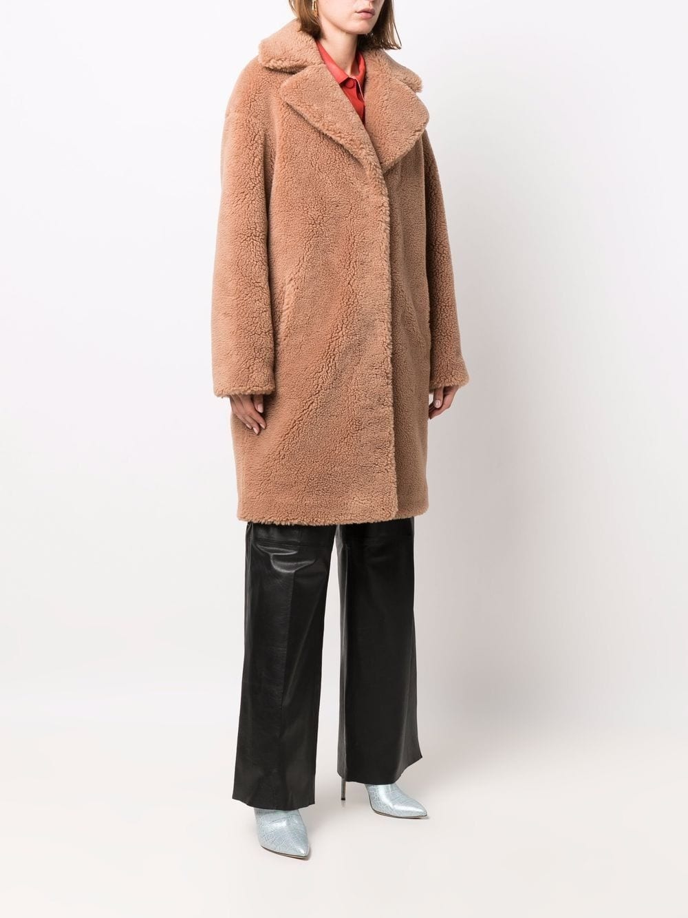 faux-fur midi coat - 3