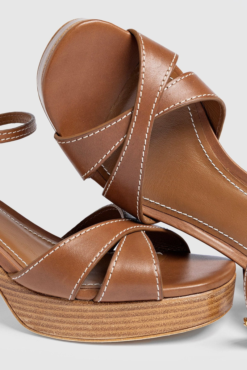 Bianca Low Sandal Caramel Leather 5