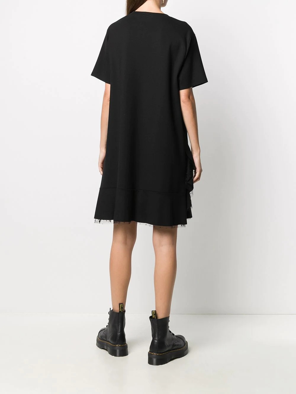 tulle detail T-shirt dress - 4