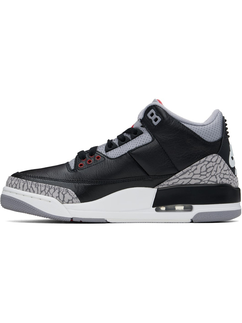 Jordan Black & Gray Air Jordan 3 Retro Sneakers outlook