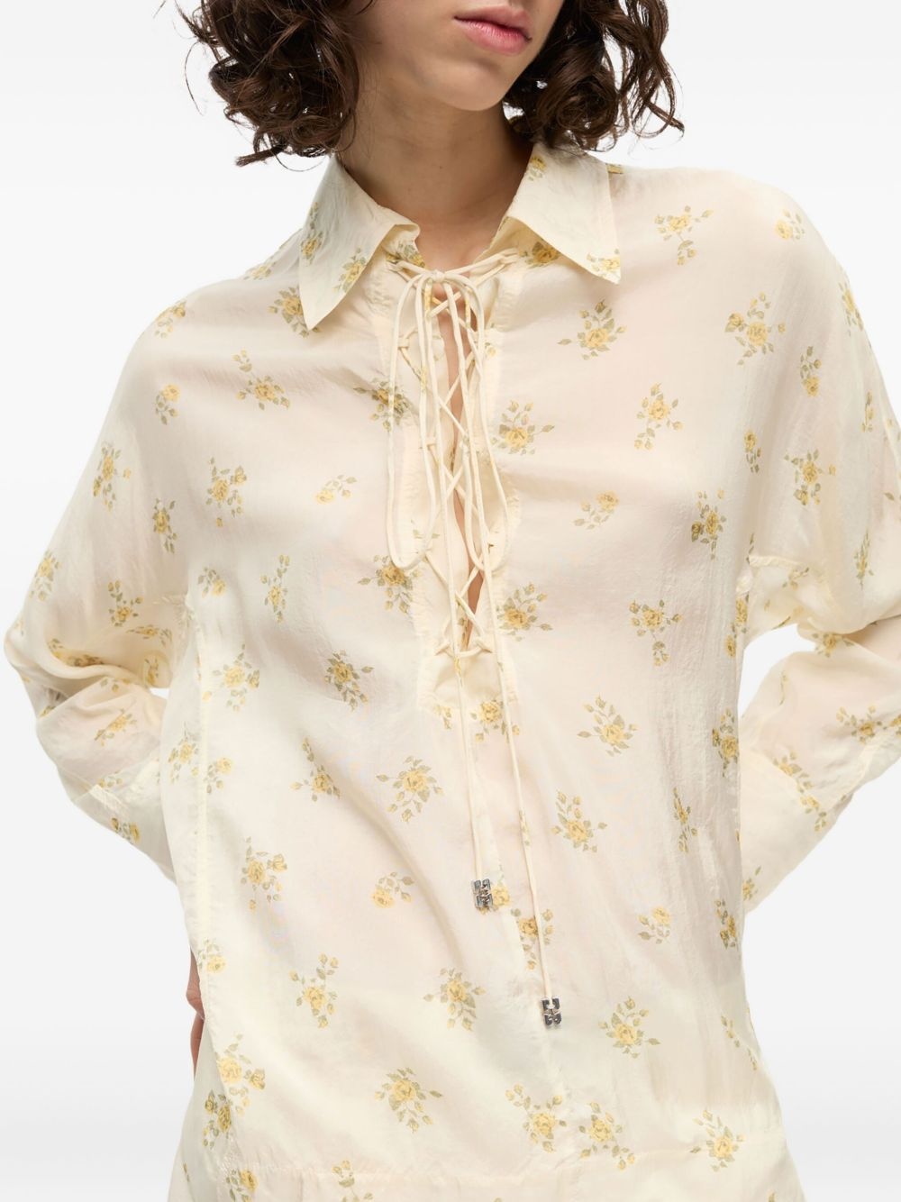 floral-print blouse - 5