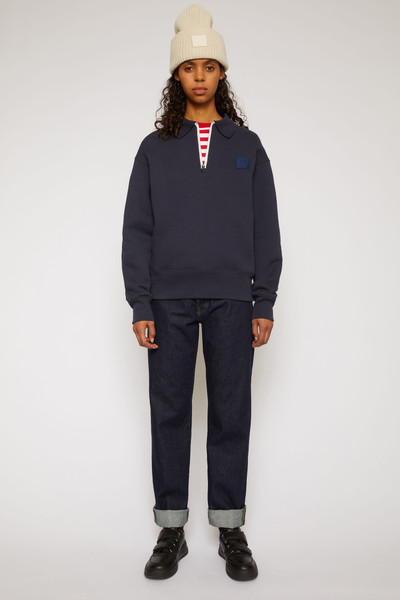 Acne Studios Oversized point collar sweatshirt navy outlook