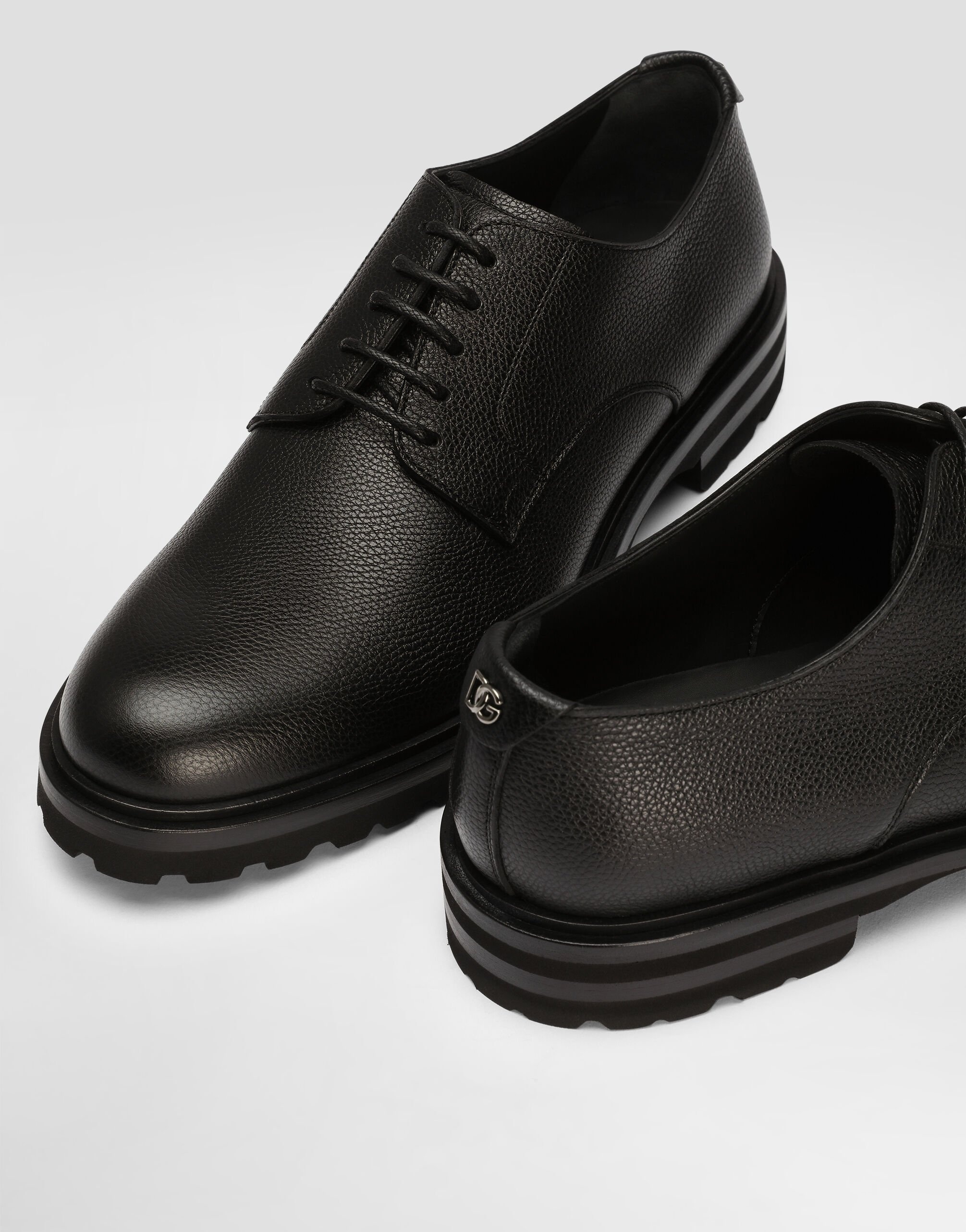 Grainy calfskin Derby shoes - 4