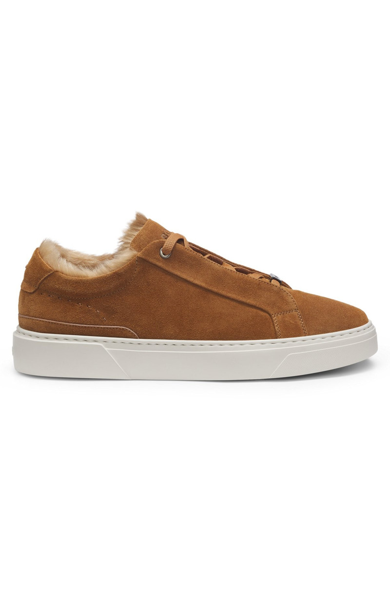 BOSS X STEIFF GARY MOHAIR-LINED TRAINERS IN SUEDE 1