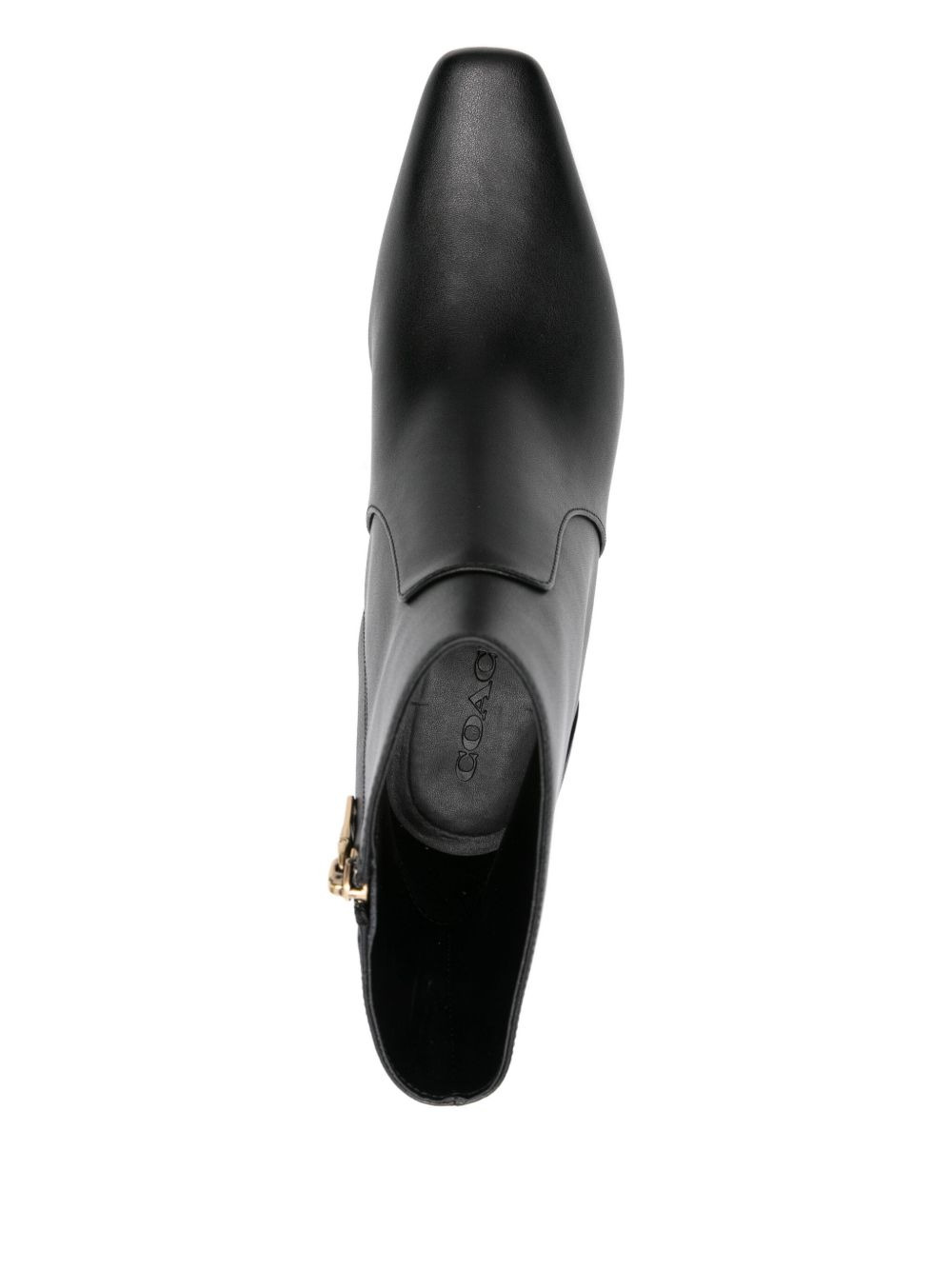 75mm leather heeled boots - 3