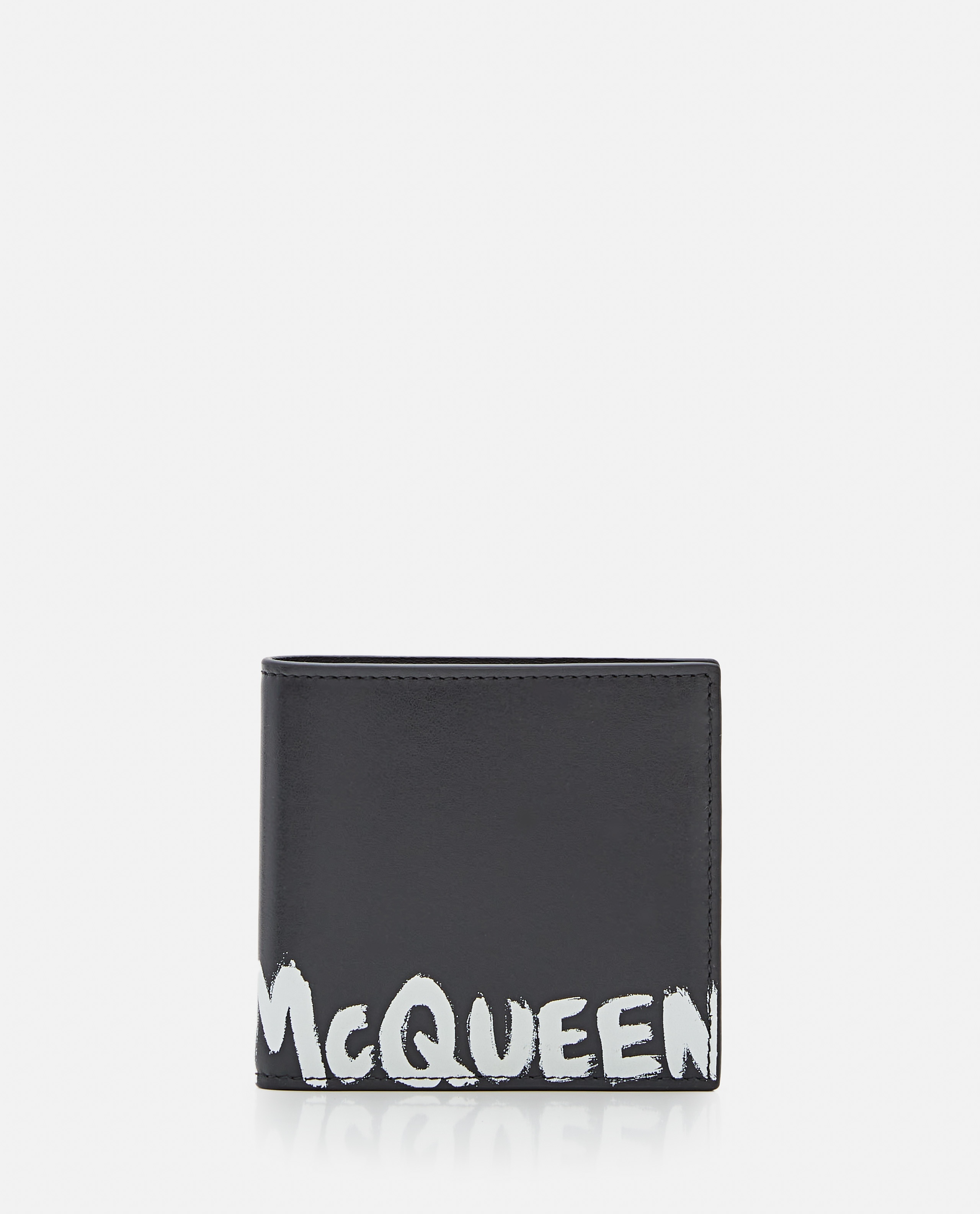 LEATHER 'GRAFFITI' BILLFOLD WALLET - 1