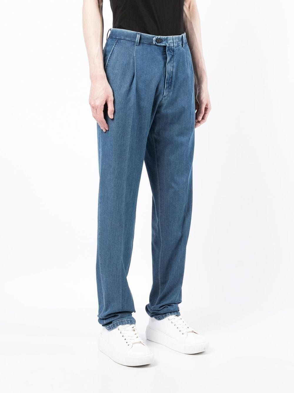 loose-fit tailored denim trousers - 3