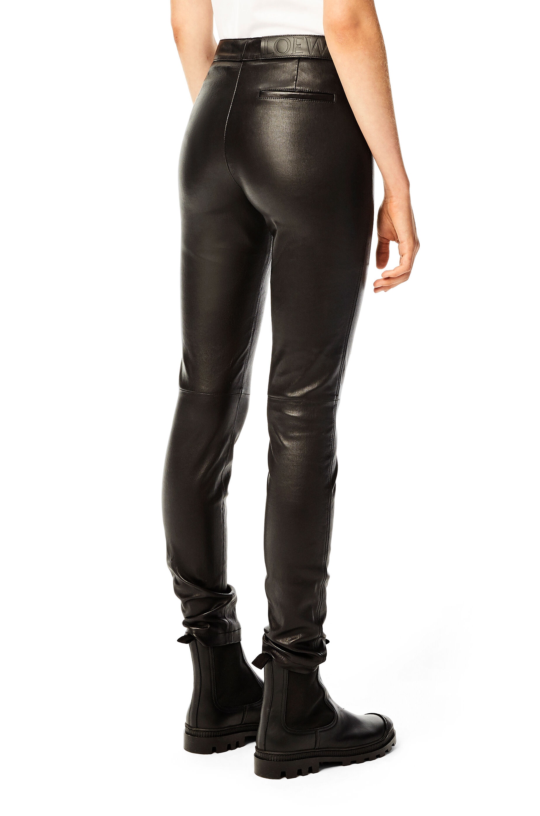 Stretch leggings in nappa - 4