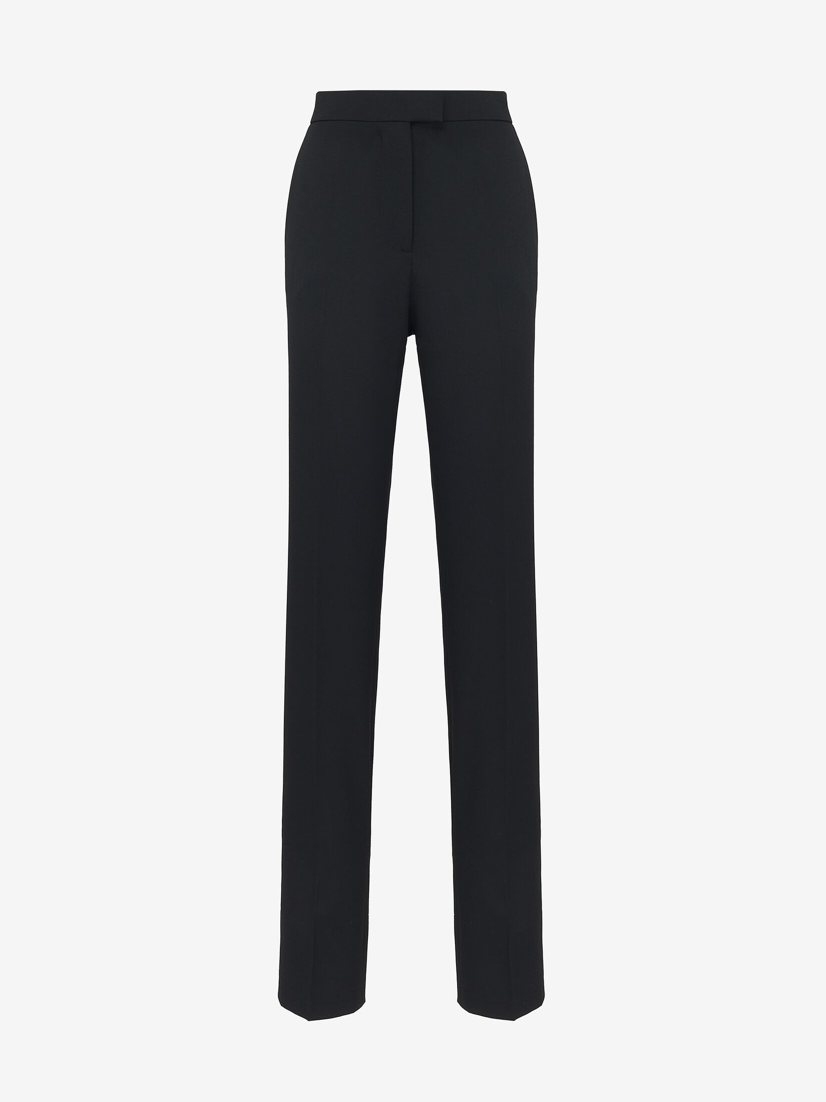 Women's High-waisted Cigarette Trousers in Black - 1