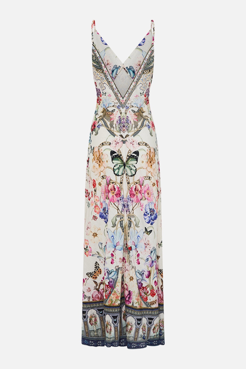 V NECK FULL LENGTH BIAS SLIP DRESS - 7