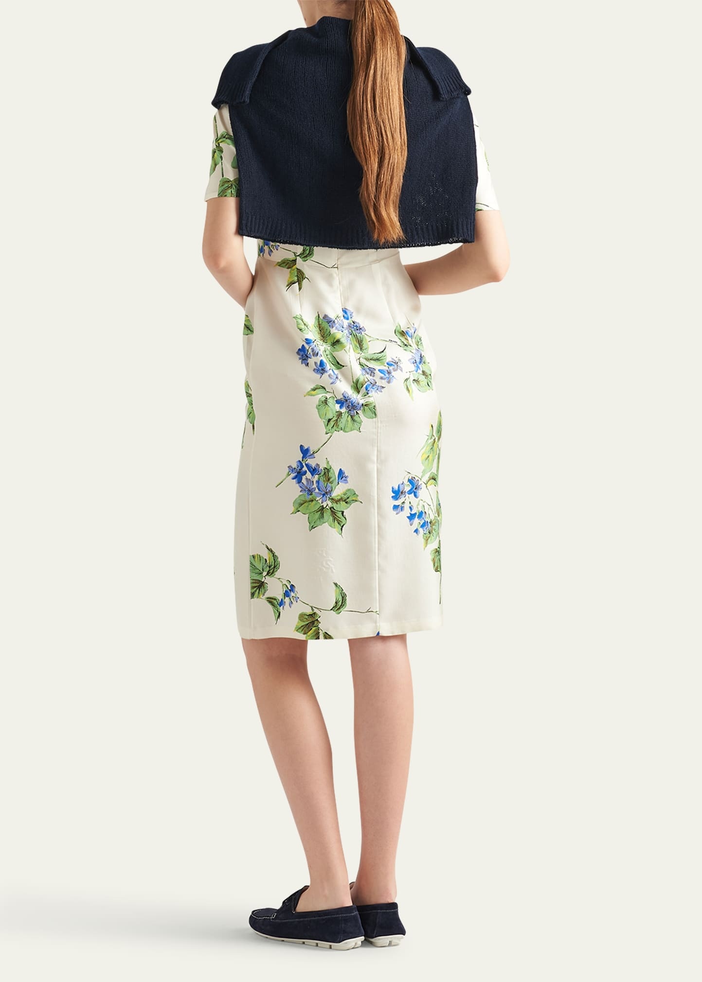 Viola Floral-Print Silk Short-Sleeve Midi Dress - 3