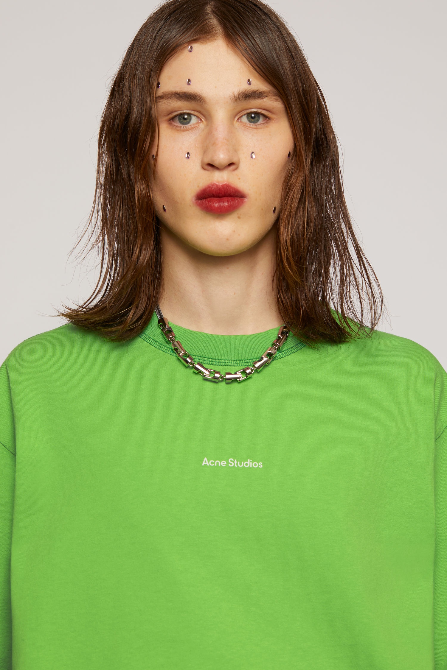 Reverse-logo t-shirt bright green - 5