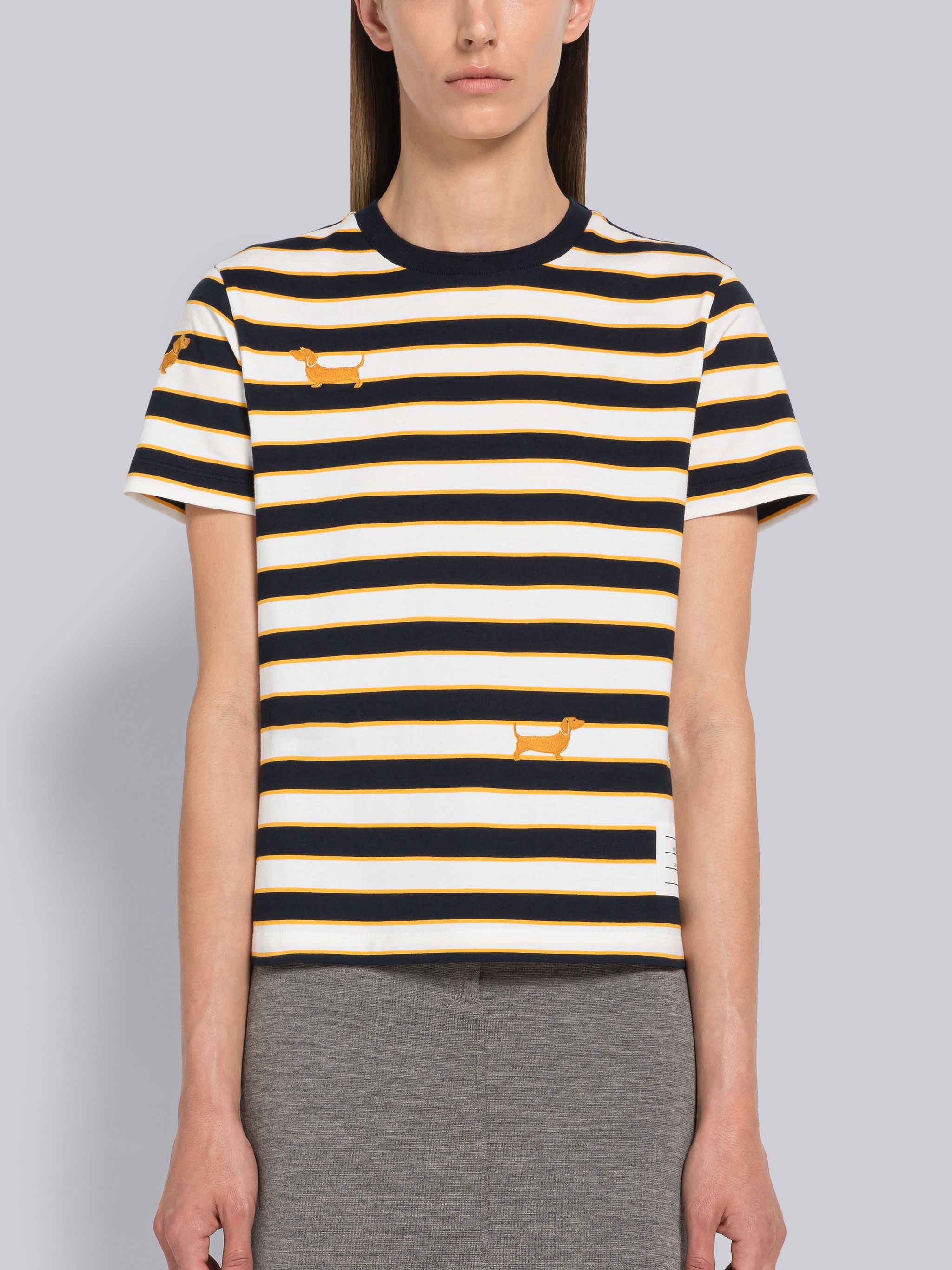 Stripe Jersey Hector Icon Side Slit Tee - 1