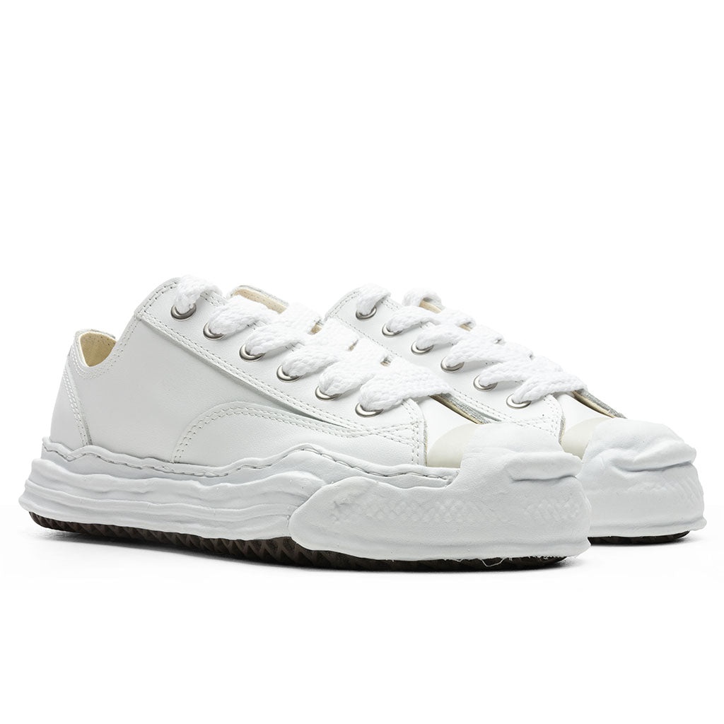 HANK LOW OG SOLE TOE CAP LEATHER SNEAKER - WHITE - 2