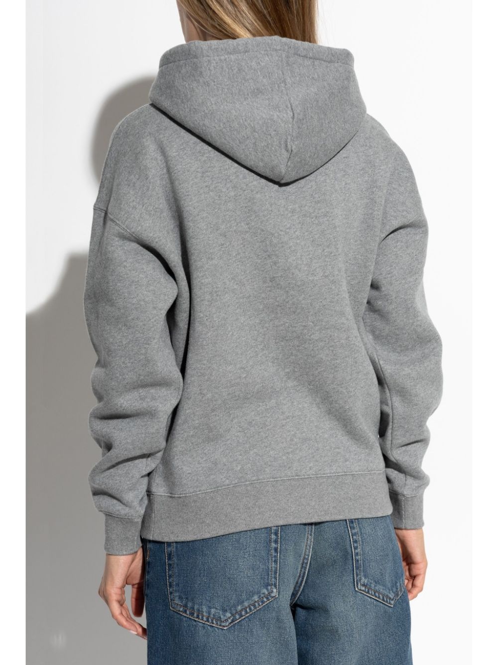 logo-embroidered cotton hoodie - 4
