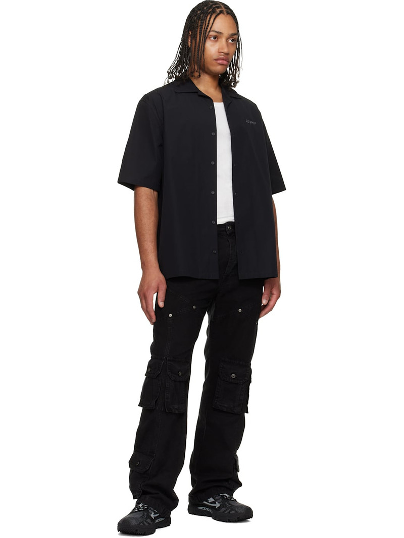 Off-White Black Metal Arrow Poplin Bowling Shirt outlook