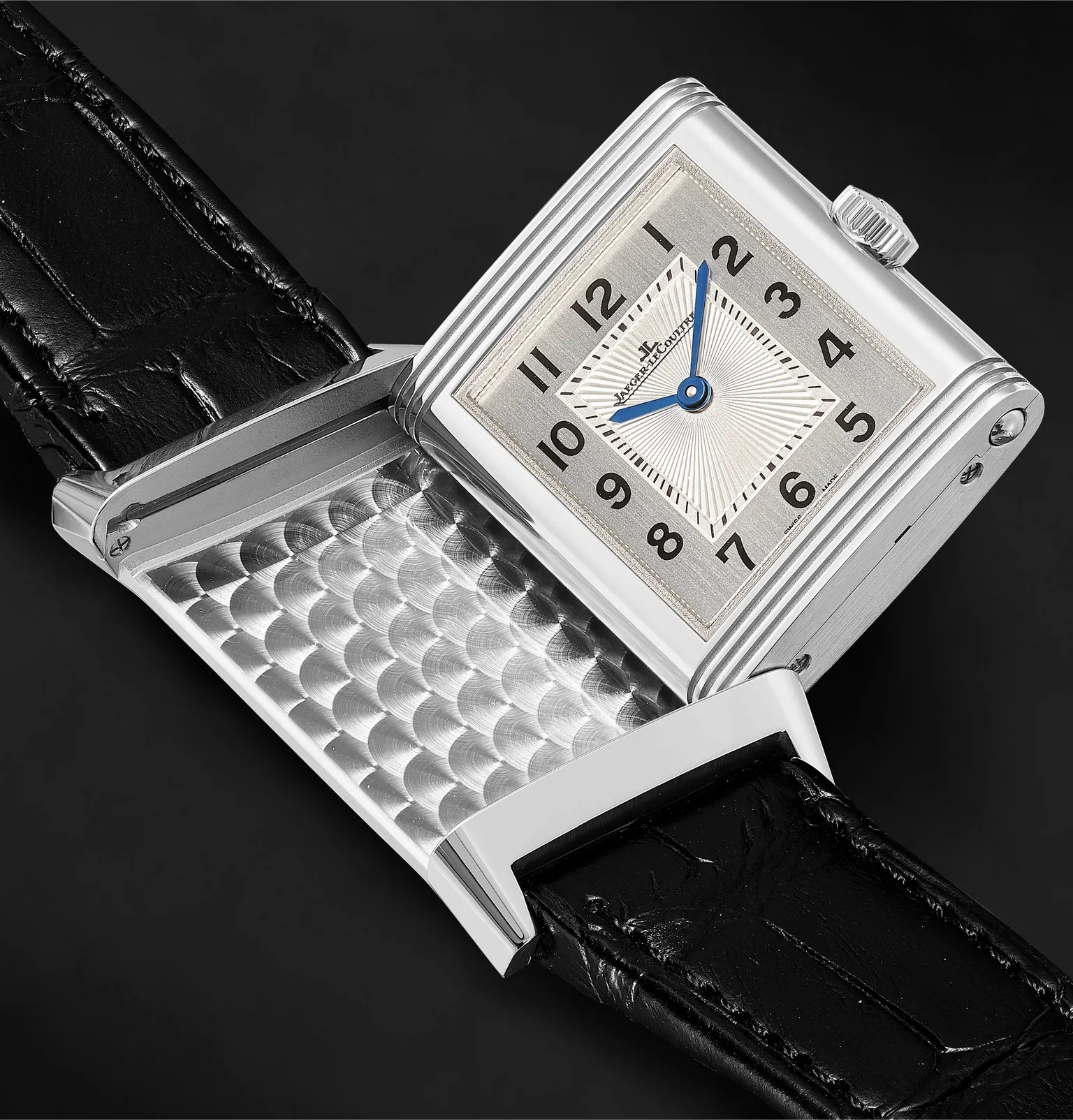 Reverso Classic Medium Thin Automatic 24.4mm Stainless Steel and Alligator Watch, Ref. No. 2548520 - 7