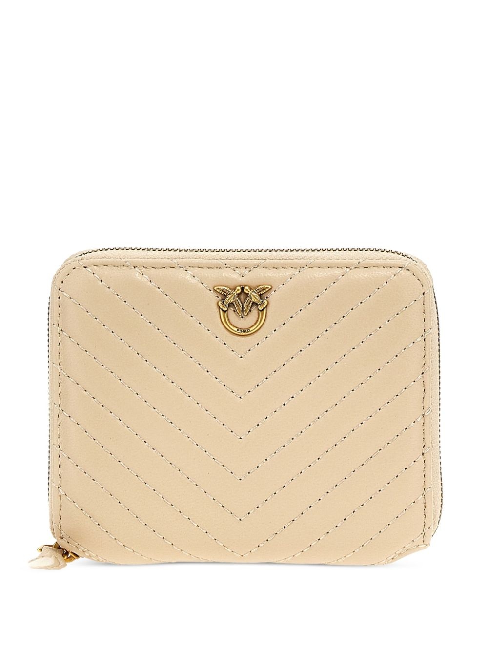 quilted leather wallet - 1