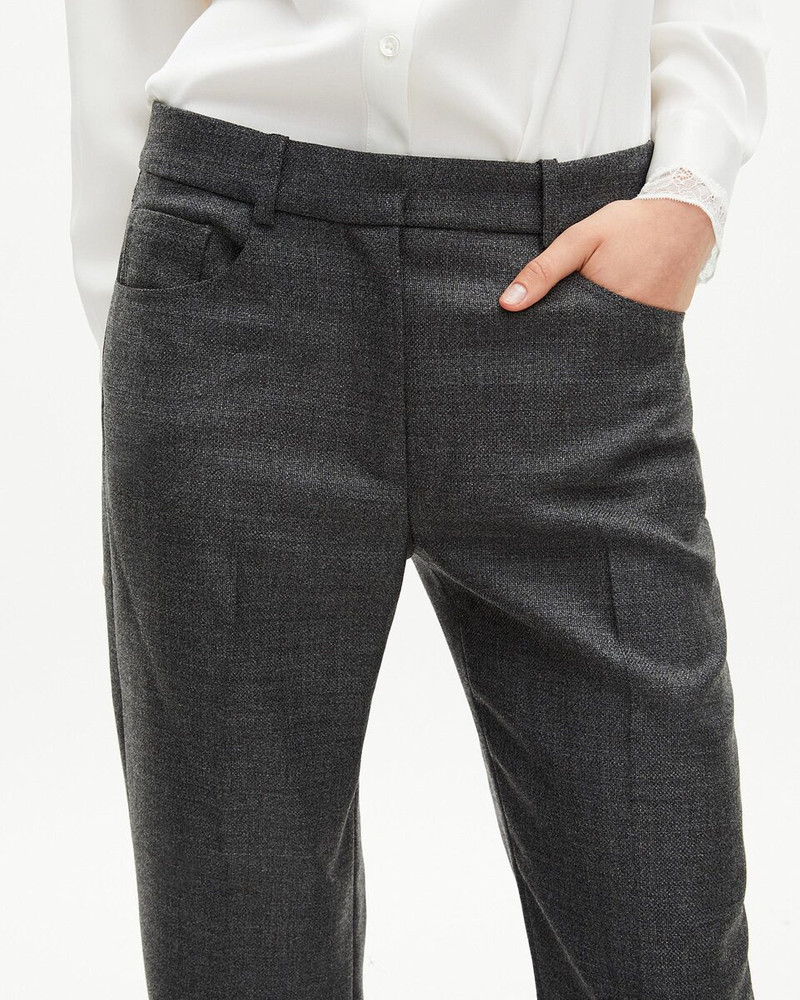 DARK GREY WOOL BOOTCUT PANTS 5